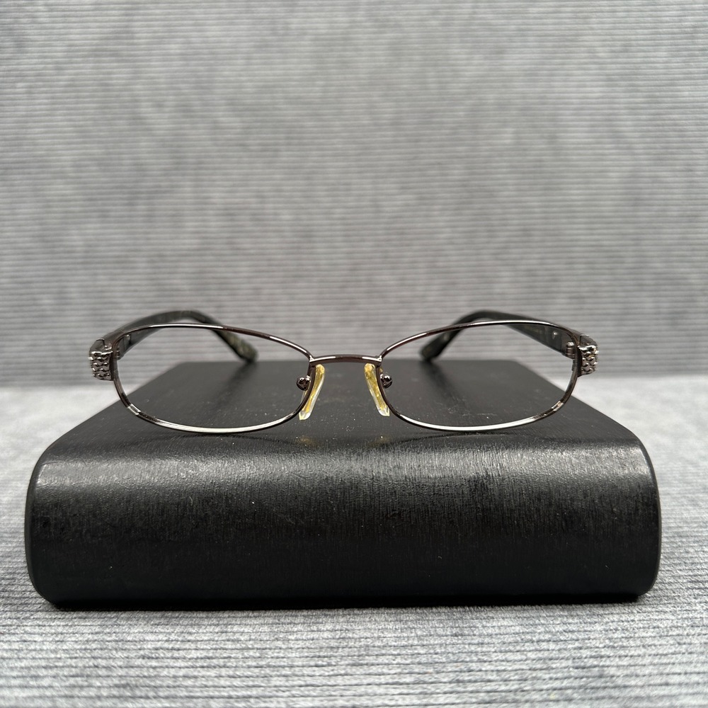 Dana Buchman Kassidy BK Oval Eyeglasses Frames Brown Marbled 50-16-128